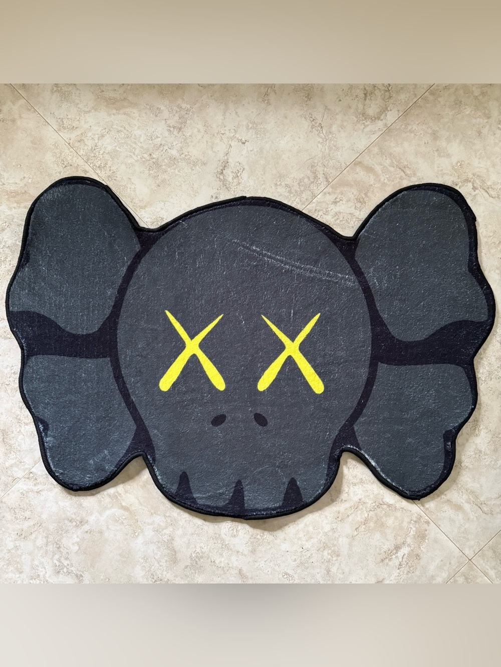 KAWS Companion Skull Tufted Rug 22x32